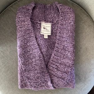 Pink Rose Heather Purple Short Sleeve Sweater